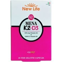 New Life Mena K2+D3 Takviye Edici Gıda 30 Kapsül