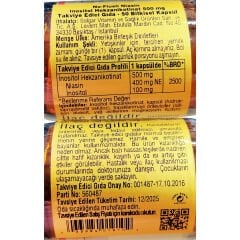 Solgar No Flush Niacin 500 mg 50 Kapsül