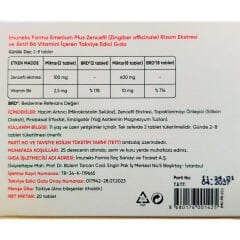 İmuneks Farma Emetium Plus 20 Tablet