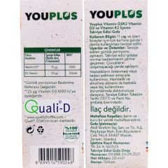 Youplus Vitamin D3K2 Damla 20 ml