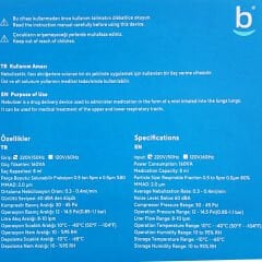 B-Good Nebulizatör Cihazı Kompresörlü Çantalı