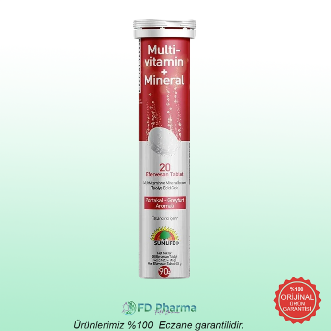 Sunlife Multivitamin Mineral 20 Efervesan Tablet