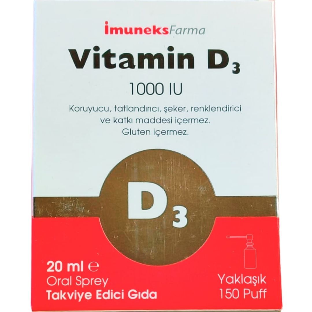 İmuneks Vitamin D3 1000 IU Sprey 20 ml