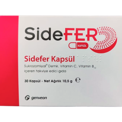 Sidefer Demir Vitamin C ve Vitamin B12 30 Kapsül