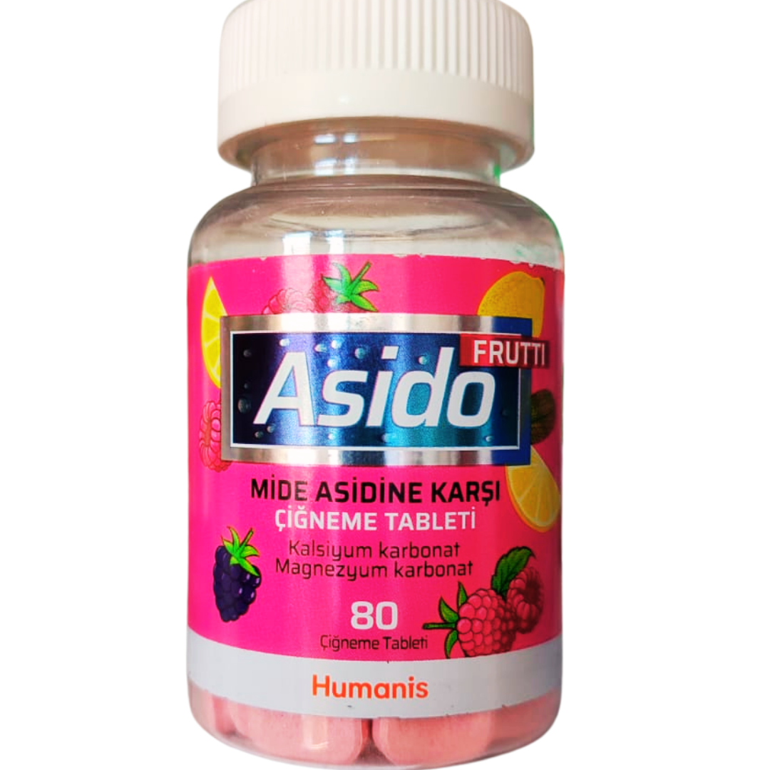 Asido Frutti 80 Çiğneme Tableti