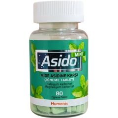 Asido Mint Mide Asidine Karşı 80 Çiğneme Tableti