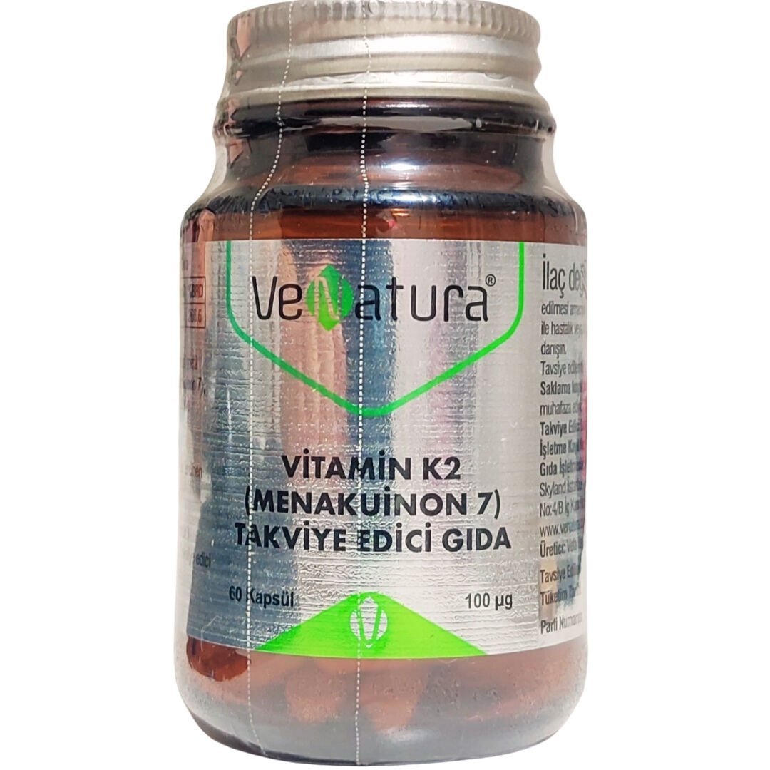 Venatura Vitamin K2 Menakuinon 7 Takviye Edici Gıda 60 Kapsül