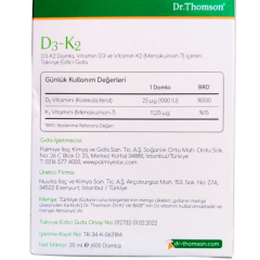 Dr. Thomson Vitamin D3K2 Damla 20 ml