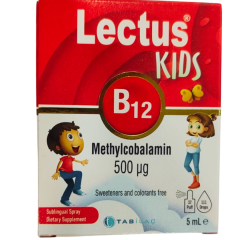 Lectus Metilkobalamin Kids B12 Dil Altı Sprey 5 ml