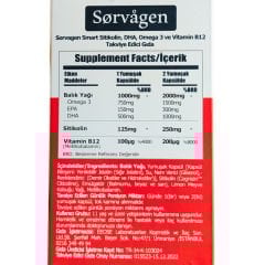 Sorvagen Smart Sitikolin DHA Omega 3 ve B12 30 Kapsül