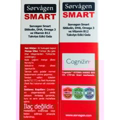 Sorvagen Smart Sitikolin DHA Omega 3 ve B12 30 Kapsül