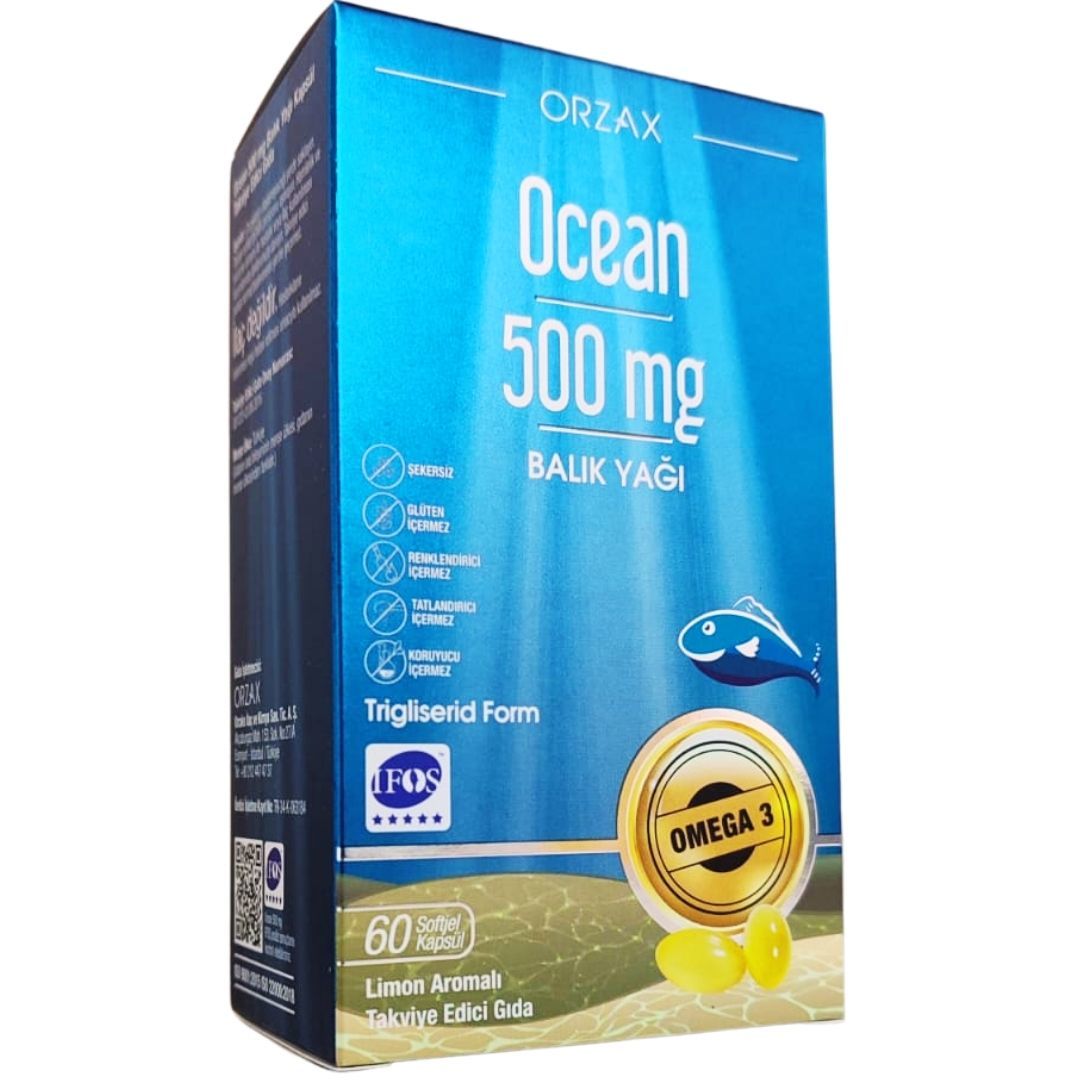 Ocean Omega 3 Balık Yağı 500 mg 60 Kapsül