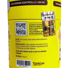 Zühre Ana Kids Pekmez Arı Sütü Vitamin Kakaolu Macun 240 ml