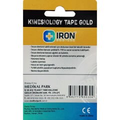 Iron Kinesiology Tape Gold Bandaj Sarı 5 cm x 5 metre
