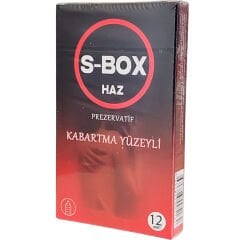 S-Box Red Prezervatif 12 Adet Kabartma Yüzeyli