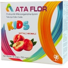 Ata Flor Kids Şeftali Aromalı Probiyotik 10 Şase