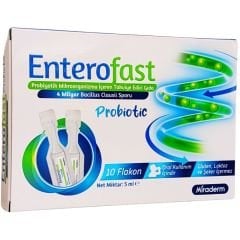 Miraderm Enterofast Probiyotik Mikroorganizma İçeren Takviye Edici Gıda 10 Flakon