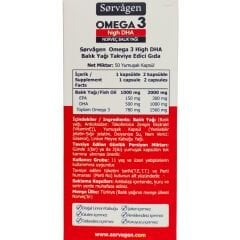 Sorvagen Omega 3 High DHA Norveç Balık Yağı 50 Kapsül