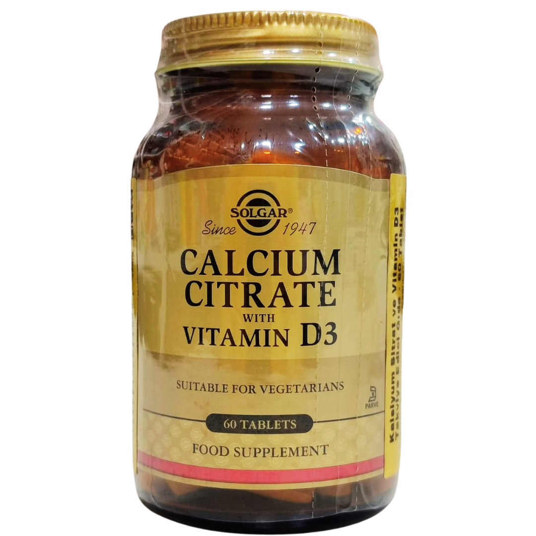 Solgar Calcium Citrate with Vitamin D3 250 mg 60 Tablet