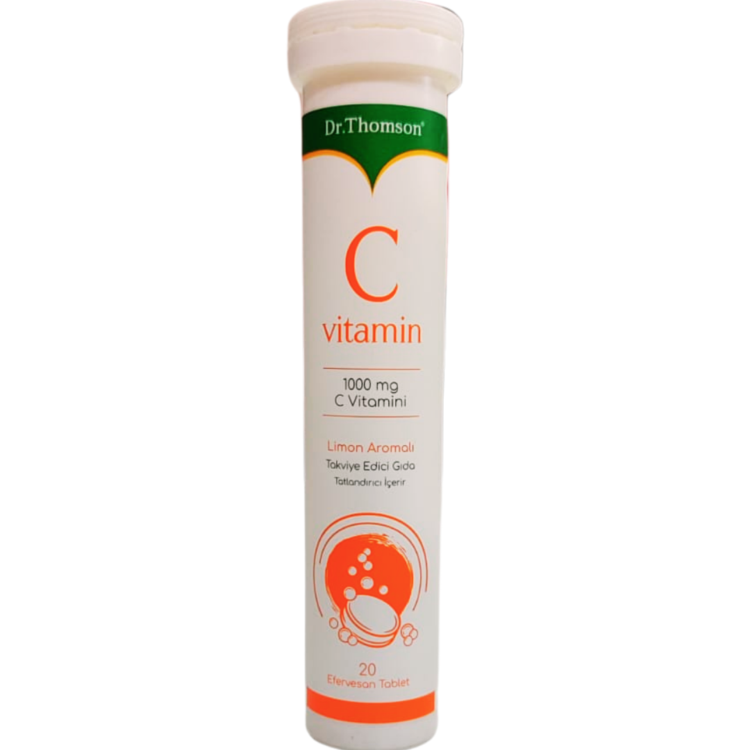 Dr. Thomson C Vitamini Limon Aromalı 20 Efervesan Tablet 1000 mg