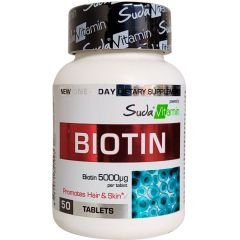 Suda Vitamin Biotin 5000 mcg 50 Tablet