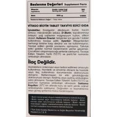 Vitago Biotin 5000 mcg 60 Tablet