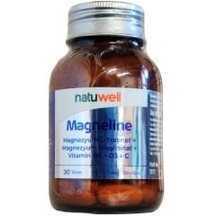Natuwell Magneline Magnezyum L-Treonat+Bisglisinat+B6+D3+C 30 tablet