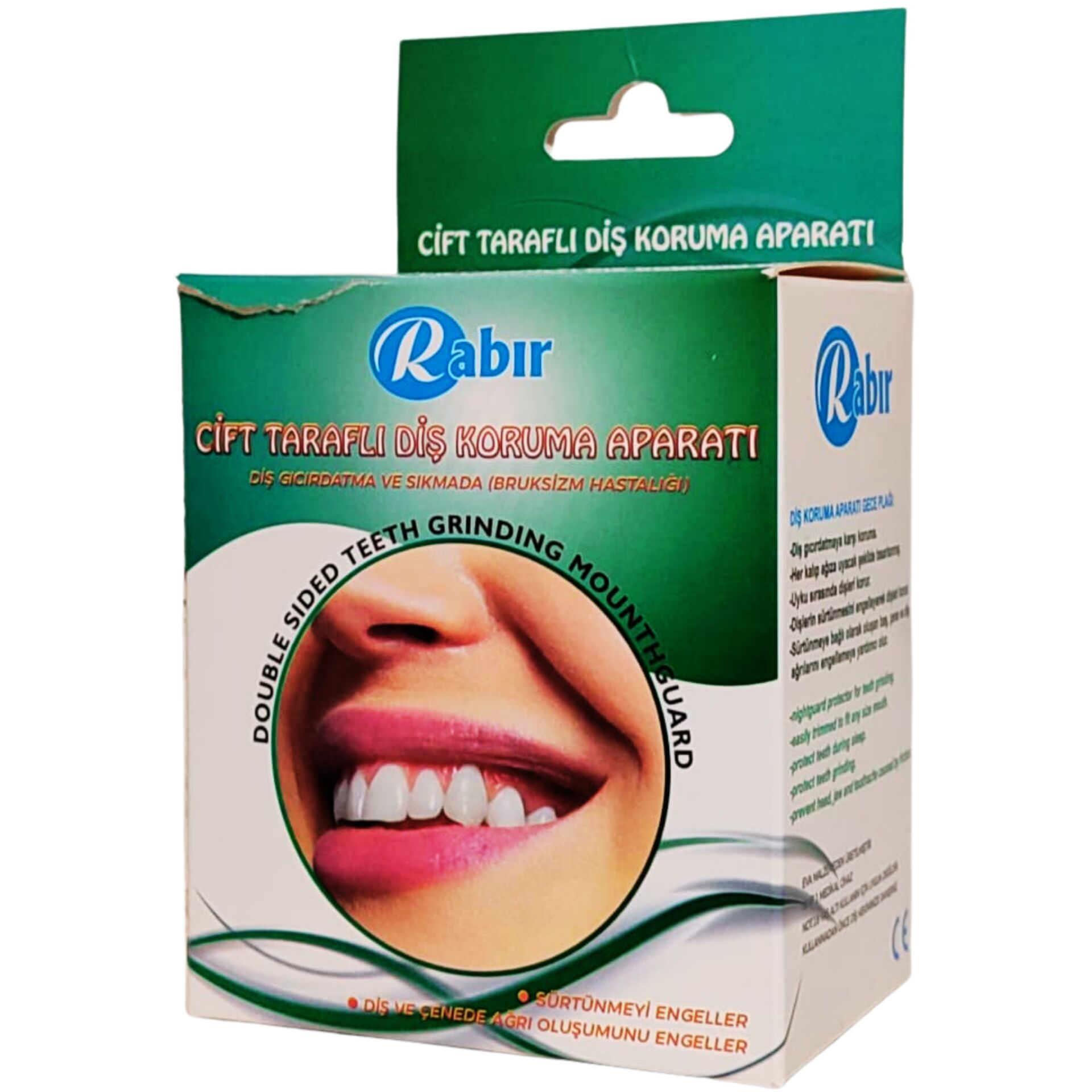 Rabır Çift Taraflı Gece Plağı Diş Gıcırdatma Aparatı + Saklama Kutusu