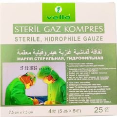 Vello Steril Gaz Kompres 25'li Paket