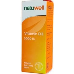Natuwell Vitamin D3 1000IU Sprey 20 ml  140 Puf Sprey