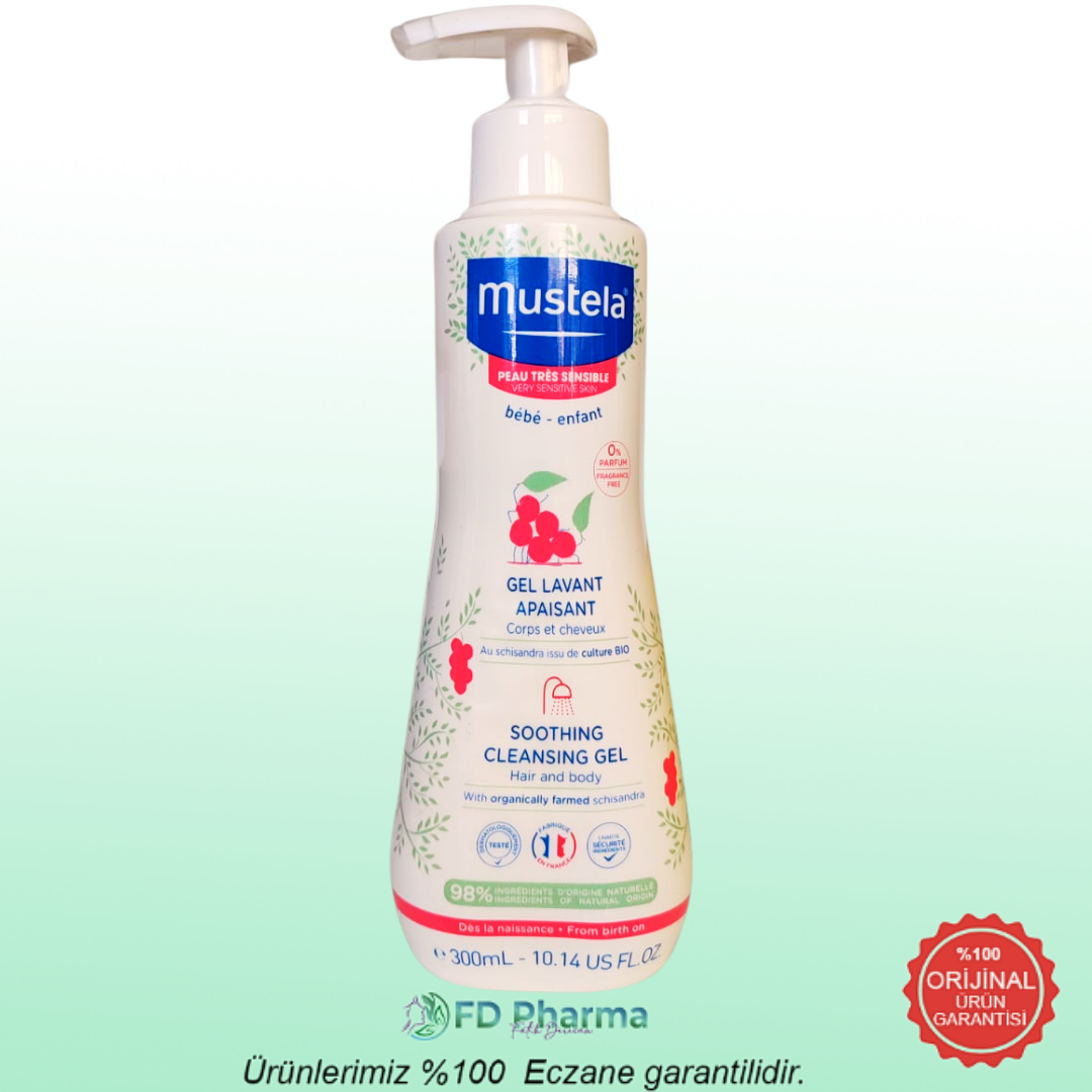​Mustela Soothing Çok Hassas Ciltler için Bebek Şampuanı 300ml