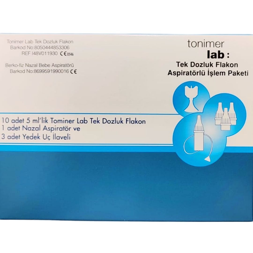 Tonimer Lab 5 ml 10 Flakon - Yedek Uç 3 Adet + Nazal Aspiratör İlaveli