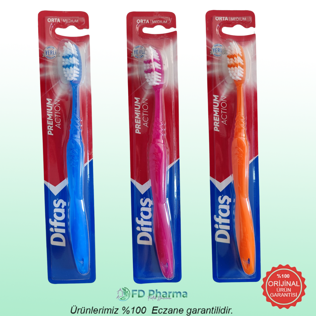Difaş Premium Acton Diş Fırçası Orta Sert