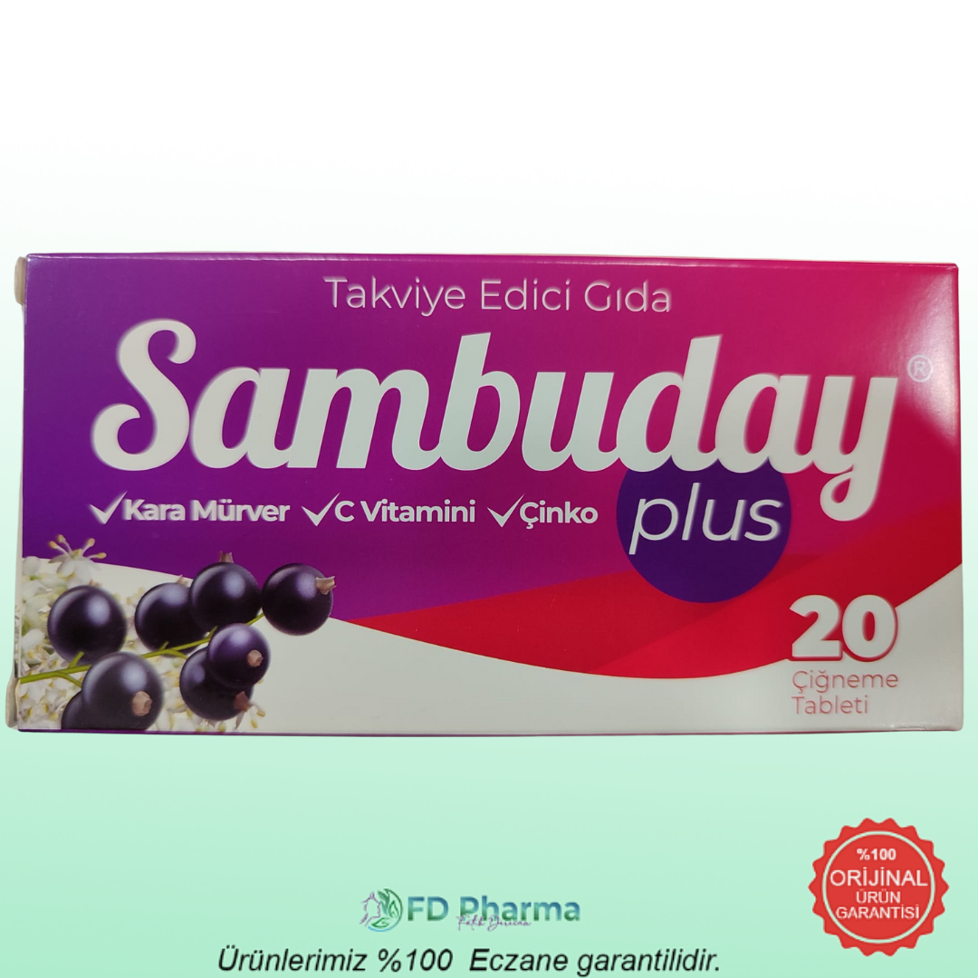 Sambuday Plus 200/50/3 mg 20 Çiğneme Tablet