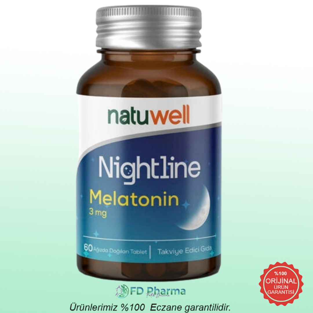 Natuwell Nightline Melatonin Takviye Edici Gıda 60 Tablet