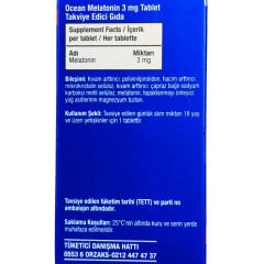 Orzax Ocean Melatonin Takviye Edici Gıda 60+30 Tablet