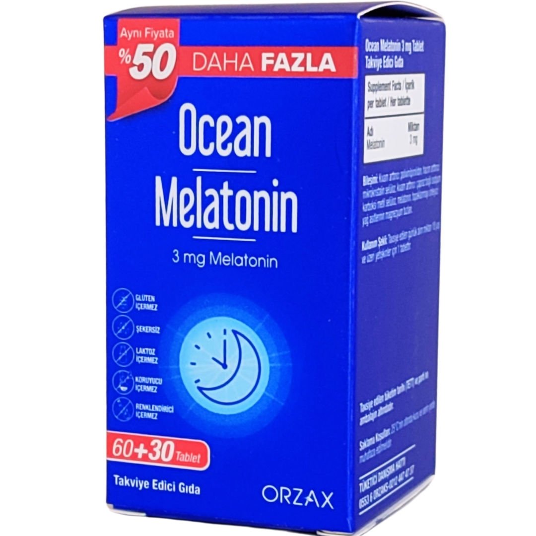 Orzax Ocean Melatonin Takviye Edici Gıda 60+30 Tablet