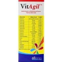 Allergo VitAgil Multivitamin-Mineral Şurup 250 ml