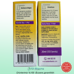 Suda Vitamin Çocuklar İçin Günlük Oral Sprey D3 500 IU 20 ml