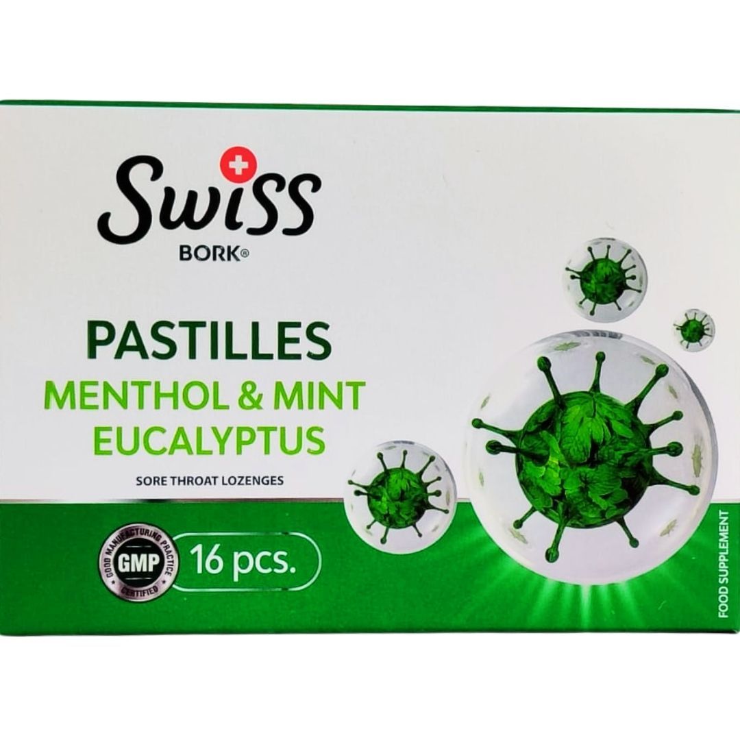 Swiss Bork Mentol Nane Okaliptus Pastil 16'lı