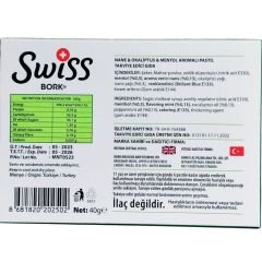 Swiss Bork Mentol Nane Okaliptus Pastil 16'lı