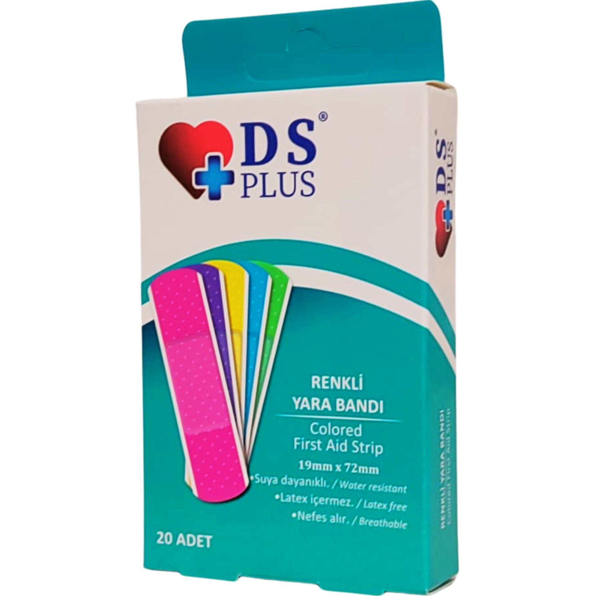 DS Plus Renkli Yara Bandı 20'li