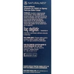 Naturalnest Vitamin D3 1000 IU Sprey 3'lü 10 ml - 3 Al 2 Öde