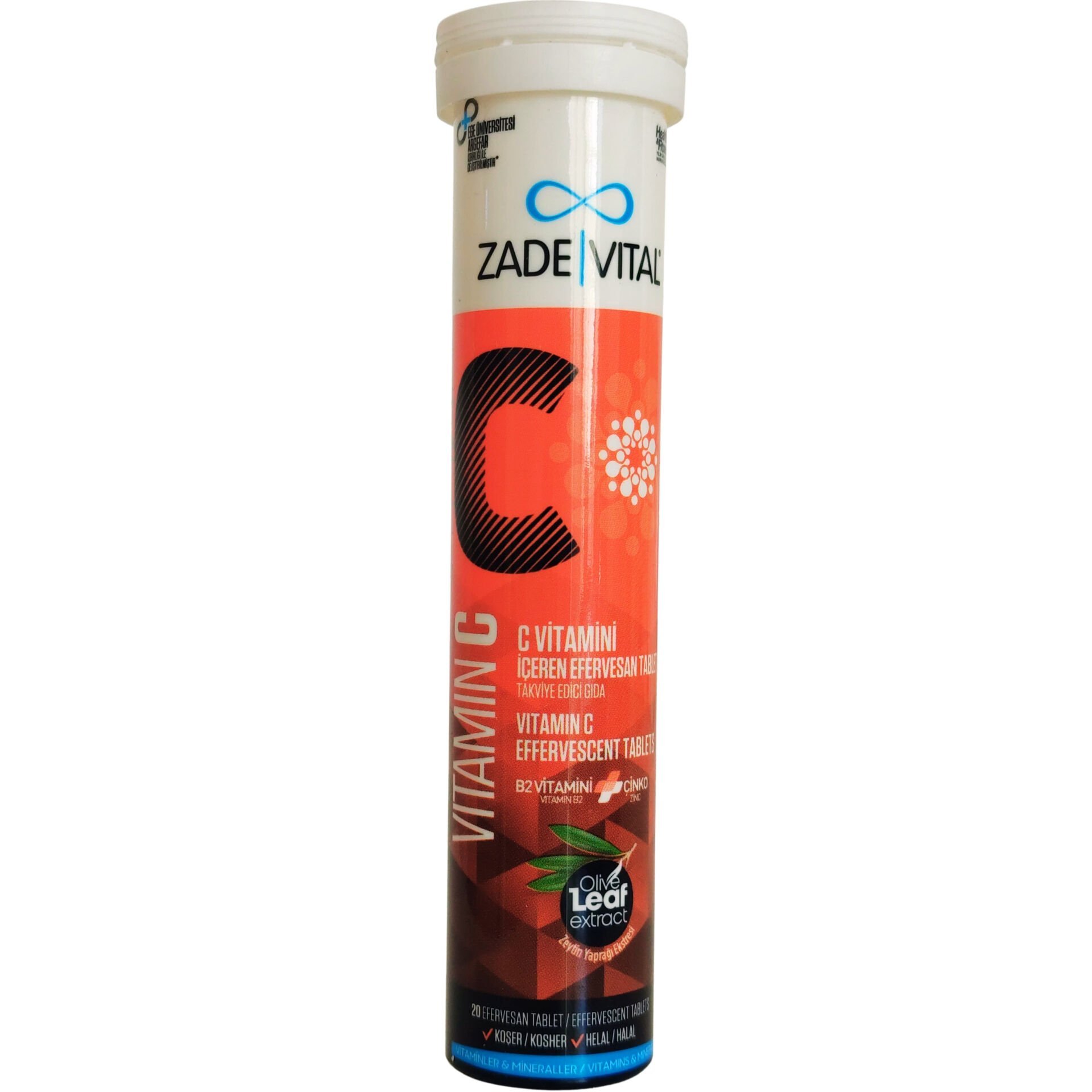 Zade Vital Vitamin C Takviye Edici Gıda 20 Efervesan Tablet