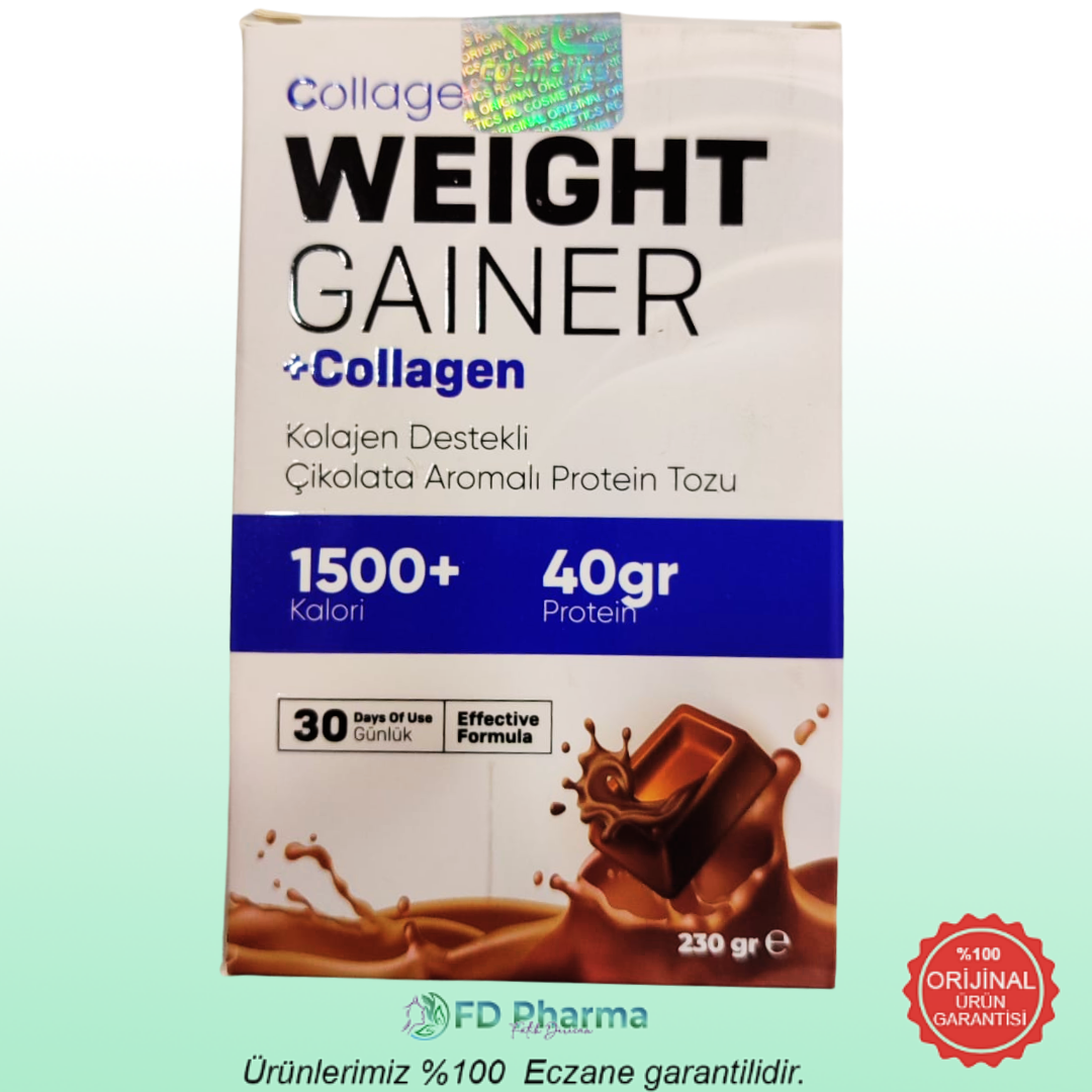 Weight Gainer Kolajen Destekli Çikolata Aromalı Protein Tozu 230 gr