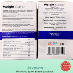 Weight Gainer Kolajen Destekli Çikolata Aromalı Protein Tozu 230 gr
