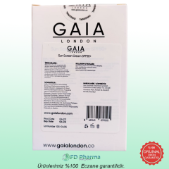 Gaia London Güneş Kremi Vücut İçin Yüksek Korumalı ve Parlama Karşıtı UVA/UVB SPF50 100 ml