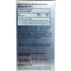 Orzax Ocean ExtraMag Üçlü Magnezyum Kombinasyonu 90 tablet Avantajlı Paket