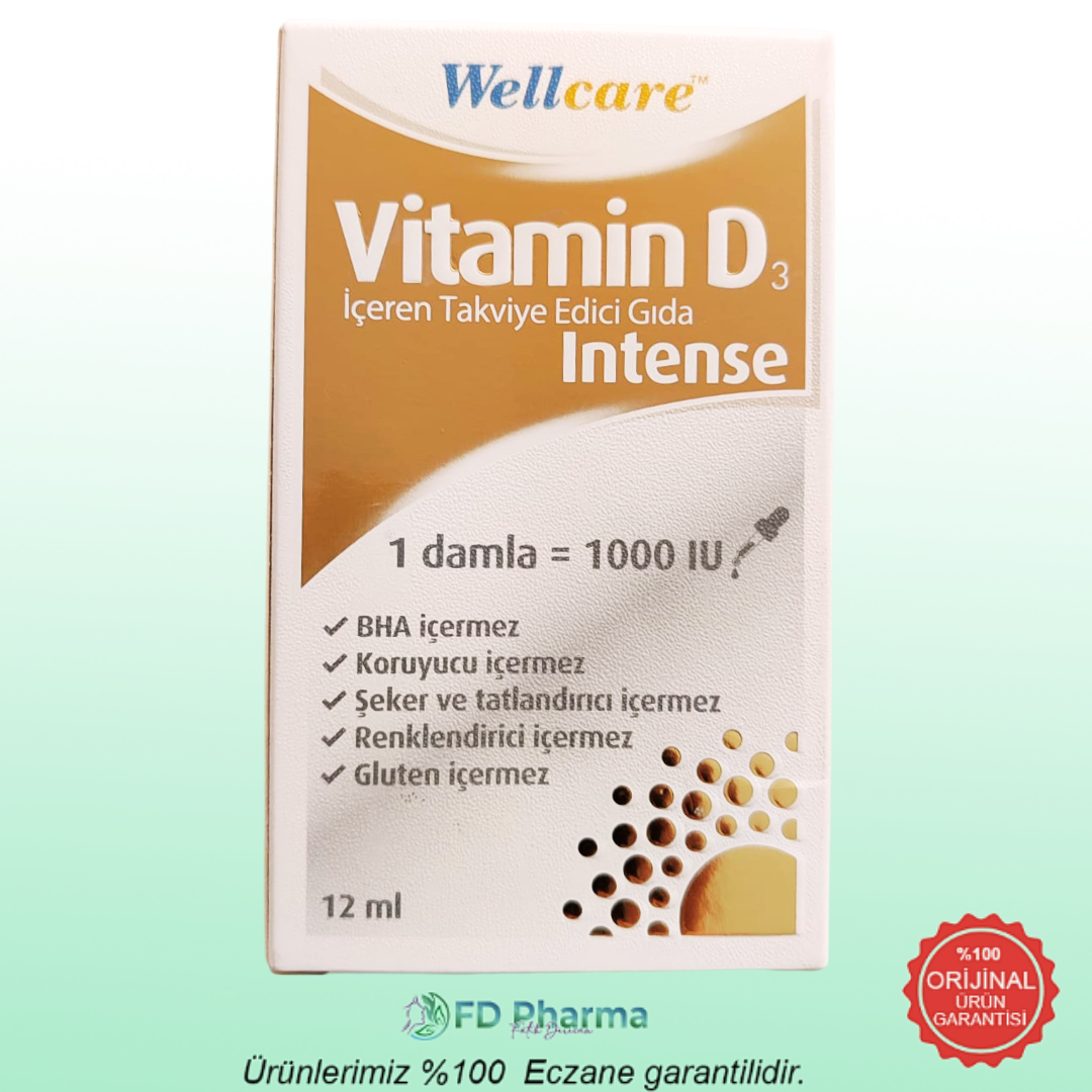 Wellcare Vitamin D3 Intense Takviye Edici Gıda 12 ml