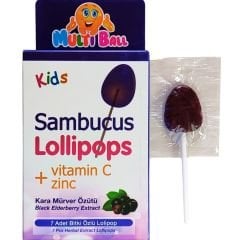 Multiball Kids Sambucus Lollipops Vitamin C Çinko Lolipop 7'li